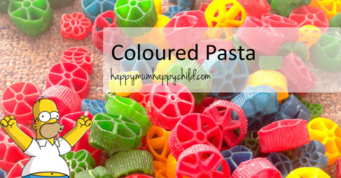 Coloured Pasta Simpsons