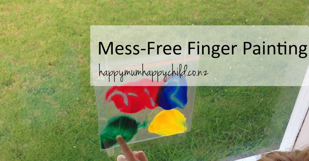 Mess Free Finger Painting by Happy Mum Happy Child