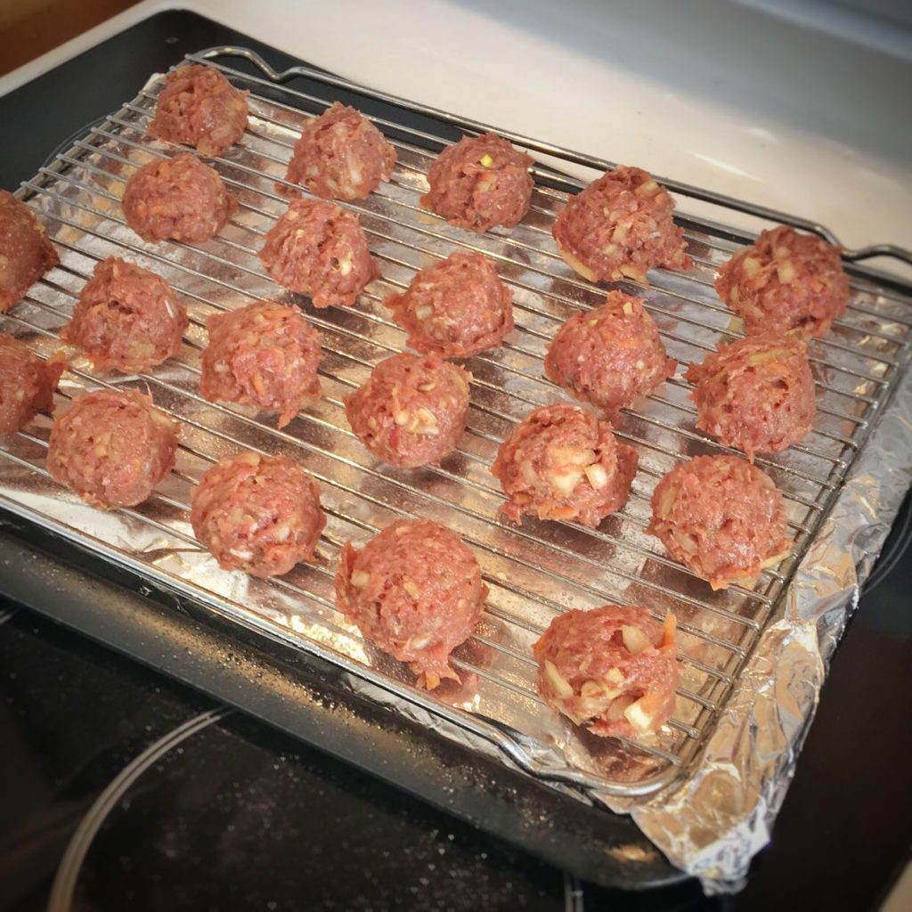 Meatballs on Rack