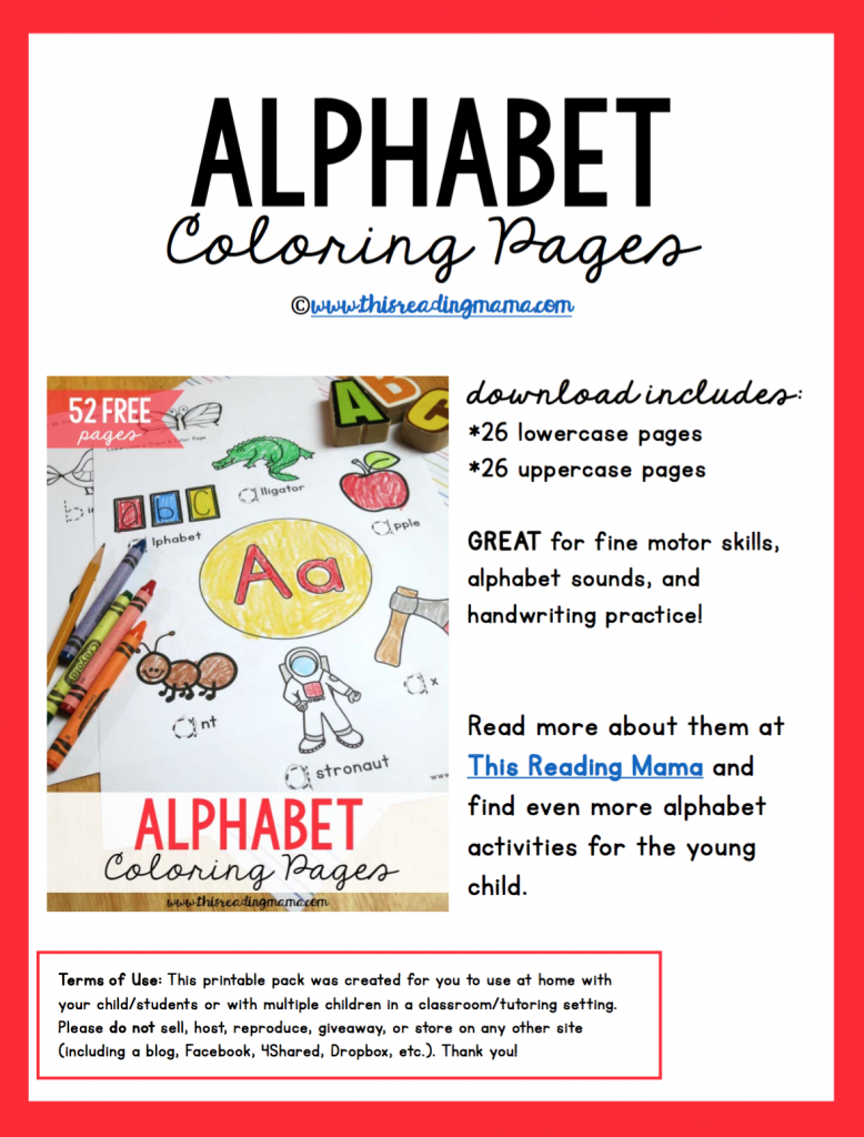 Alphabet Colouring Pages