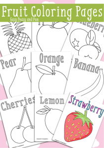 Fruit Colouring Pages